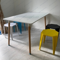 BÀN CAFE EAMES MẶT GỖ CHỮ NHẬT 1M2 - BCF32