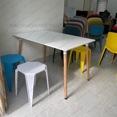 BÀN CAFE EAMES MẶT GỖ CHỮ NHẬT 1M2 - BCF32