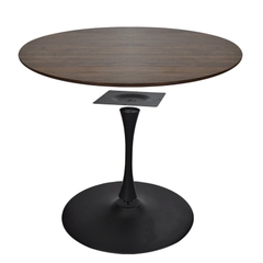 BÀN ĂN GỖ TRÒN CHÂN SẮT - BAG29