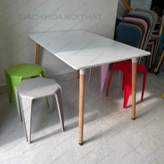 BÀN CAFE EAMES MẶT GỖ CHỮ NHẬT 1M2 - BCF32