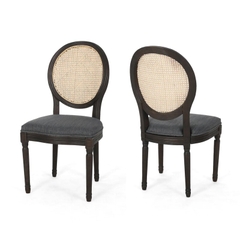 GHẾ GỖ LOUIS KHÔNG TAY TỰA MÂY - GAG13