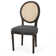 GHẾ GỖ LOUIS KHÔNG TAY TỰA MÂY - GAG13