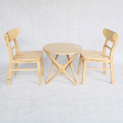BÀN CAFE CHÂN SAO GỖ TỰ NHIÊN - BCF14