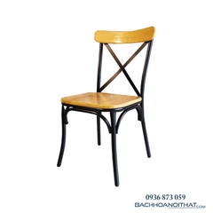 GHẾ BISTRO MẶT GỖ KHUNG SẮT