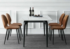 BÀN ĂN MẶT ĐÁ CHÂN GỖ - BAMD98