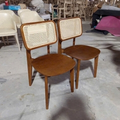 GHẾ ĂN MẶT GỖ TỰA MÂY - GAG84