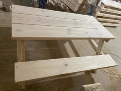 BỘ BÀN GỖ THÔNG NGOÀI TRỜI