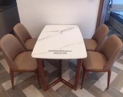 BÀN ĂN CONCORDE MẶT ĐÁ CHÂN GỖ - BAMD90