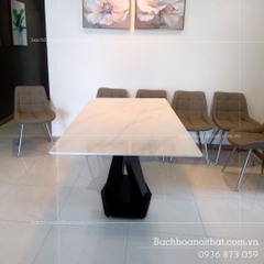 BÀN ĂN MẶT ĐÁ CHÂN CHỮ X - BAMD39