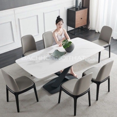 BÀN ĂN MẶT ĐÁ CHÂN CHỮ X - BAMD39