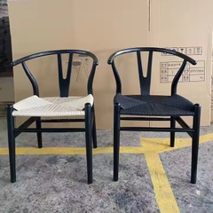 Ghế Wishbone Gỗ Cao Su Đan Dây - GDD6