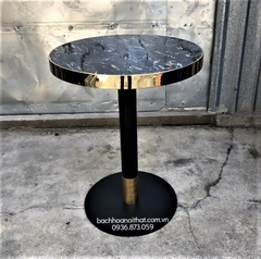 BÀN CAFE MẶT MICA VIỀN INOX - BCF59