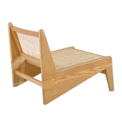 Ghế Kangaroo Đan Mây Gỗ Sồi Sơn Đen GDM17