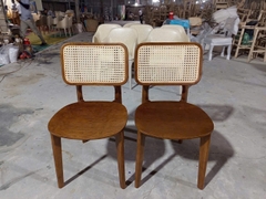 GHẾ CAFE GỖ BỌC NỆM TỰA MÂY - GAG83