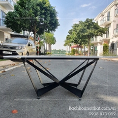 BÀN TRÀ MẶT ĐÁ CHÂN SẮT CẮT CNC - BT94