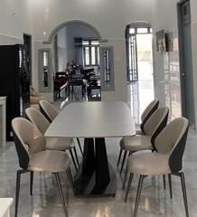 BÀN ĂN MẶT ĐÁ CHÂN CHỮ X - BAMD39