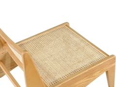 Ghế Kangaroo Đan Mây Gỗ Sồi Sơn Đen GDM17