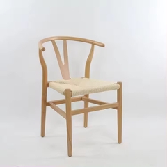 Ghế Wishbone Gỗ Cao Su Đan Dây - GDD6