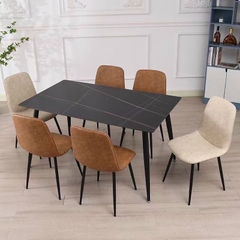 BÀN ĂN MẶT ĐÁ CERAMIC CHÂN CÔN - BAMD46