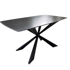 BÀN ĂN MẶT ĐÁ CHÂN SẮT CHÉO - BAMD35