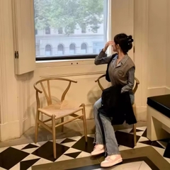 Ghế Wishbone Gỗ Cao Su Đan Dây - GDD6