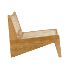 Ghế Kangaroo Đan Mây Gỗ Sồi Sơn Đen GDM17