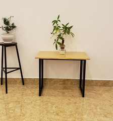 BÀN CAFE MẶT GỖ CHÂN SẮT LƯỚI - BCF41