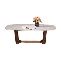 BÀN TRÀ CONCORDE MẶT ĐÁ  CHÂN GỖ - BT90