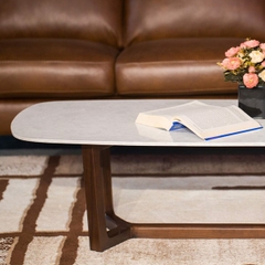 BÀN TRÀ CONCORDE MẶT ĐÁ  CHÂN GỖ - BT90