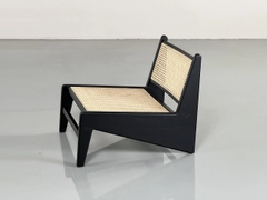 Ghế Kangaroo Đan Mây Gỗ Sồi Sơn Đen GDM17