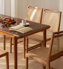 Ghế Gỗ Vintage Đan Mây - GDM20