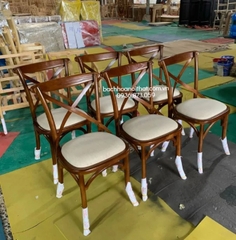 GHẾ ĂN BISTRO GỖ ASH MẶT NỆM - GAG48