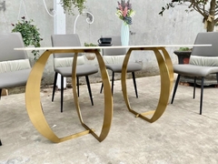 BÀN ĂN MẶT ĐÁ CHÂN SẮT LA - BAMD36