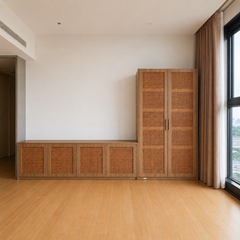 Tủ Gỗ Cánh Mây Tự Nhiên - TL03