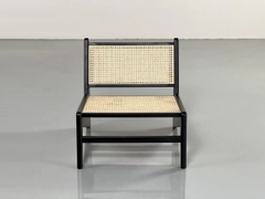 Ghế Kangaroo Đan Mây Gỗ Sồi Sơn Đen GDM17