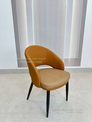 GHẾ BÀN ĂN CHÂN SẮT BỌC DA - GAN209