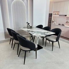GHẾ BÀN ĂN CHÂN SẮT BỌC DA - GAN209