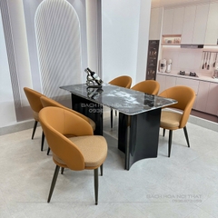 GHẾ BÀN ĂN CHÂN SẮT BỌC DA - GAN209