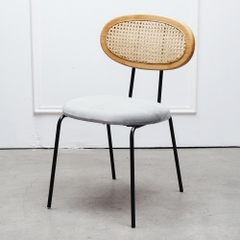 GHẾ CAFE MẶT NỆM LƯNG ĐAN MÂY