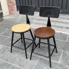 GHẾ CAFE SẮT MẶT GỖ