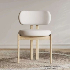 GHẾ ĂN BỌC NỆM GỖ TỰ NHIÊN - GAG98