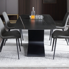 BÀN ĂN MẶT ĐÁ CHÂN SẮT CHỮ Z