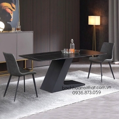 BÀN ĂN MẶT ĐÁ CHÂN SẮT CHỮ Z
