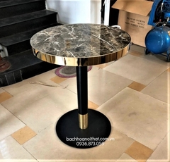 BÀN CAFE MẶT MICA VIỀN INOX - BCF59