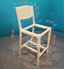 GHẾ BAR PROTIS GỖ TỰ NHIÊN - BAR38