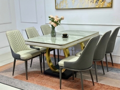 Bộ Bàn Ăn Double Q 6 Ghế Spine-BBA57