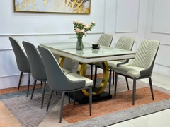 Bộ Bàn Ăn Double Q 6 Ghế Spine-BBA57