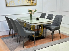 Bộ Bàn Ăn Double Q 6 Ghế Spine-BBA57