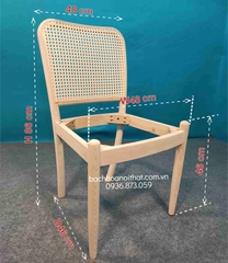 GHẾ ĂN SIENNA GỖ ASH TỰA MÂY - GAG67