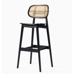 GHẾ BAR GỖ ASH TỰA ĐAN MÂY - BAR41